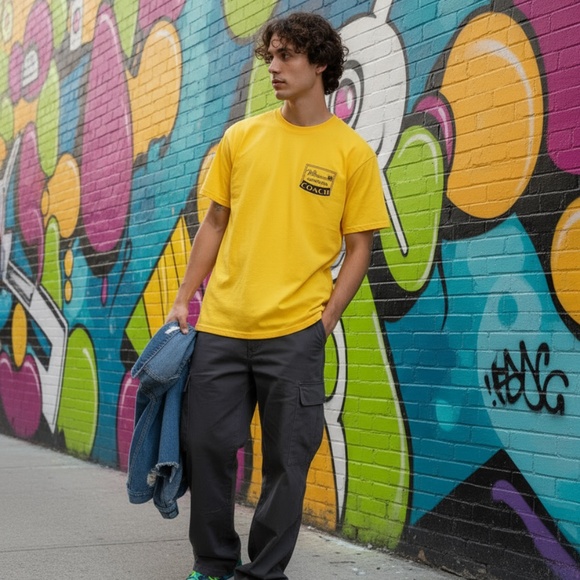 Gildan Wellington Recreation Coach Tee Yellow Regular - Picture 3 of 6
